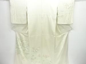 絞り芝草に花模様訪問着